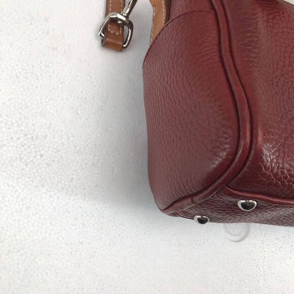 Vintage Dooney & Bourke Genuine Pebbled Leather Red Adj tote Crossbody Bag - Picture 5 of 15